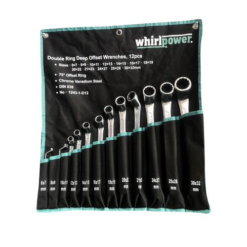 Набір накидних ключів Whirlpower 6-32 мм, 12 шт в чохлі (1243-1-D12)
