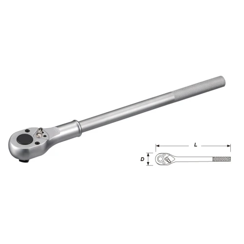 Трещотка для головок Whirlpower 16182 1", 670 мм, 24 зуба