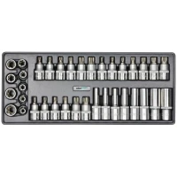 Набор головок Whirlpower со вставкой Torx, Spline 1/2" 36 ед. в ложементе