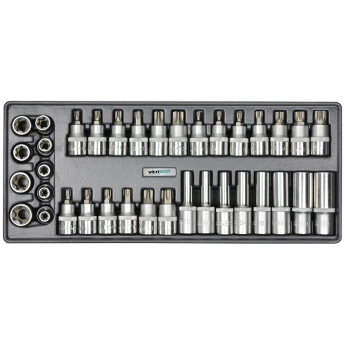 Набор головок Whirlpower со вставкой Torx, Spline 1/2" 36 ед. в ложементе