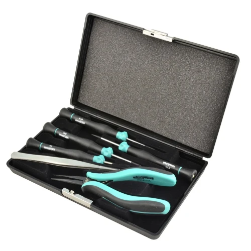 Набор инструментов Whirlpower для точной механики 6 ед. в пластиковом кейсе