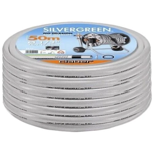 Шланг для поливу Claber Silver Green 9011, 50 м 1/2" сірий