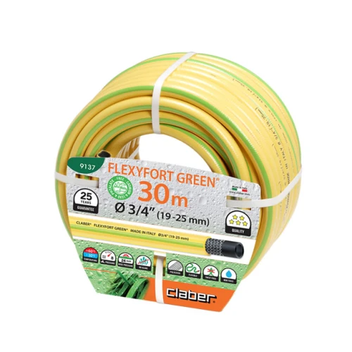 Шланг для поливу Claber Flexyfort Green 9137, 30 м 3/4" жовтий