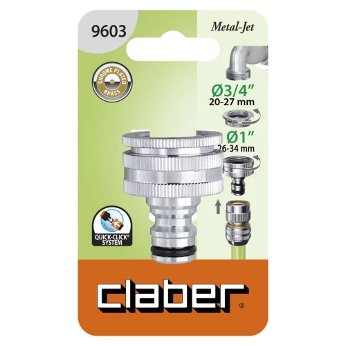 Адаптер для крана Claber Metal-Jet 9603 з внутрішньою різьбою 3/4"-1"