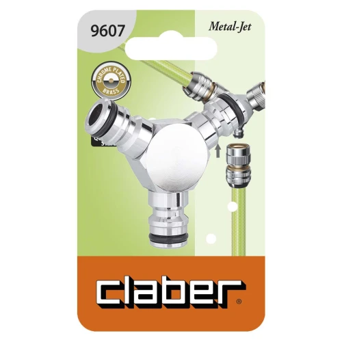 З'єднувач-трійник для шлангів Claber Metal-Jet 9607