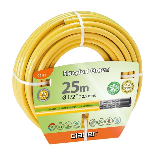 Шланг для поливу Claber Flexyfort Green 9141, 25 м 1/2" жовтий