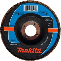 Круг шлифовальный Makita 125x22,2 K80 лепестковый, металл (P-65193)