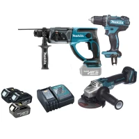 Набор аккумуляторных инструментов Makita DLXMUA504 (DLXMUA504)