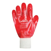 Перчатки МБС SeVen 69217 красные, с ПВХ покрытием мягкий манжет (XL)