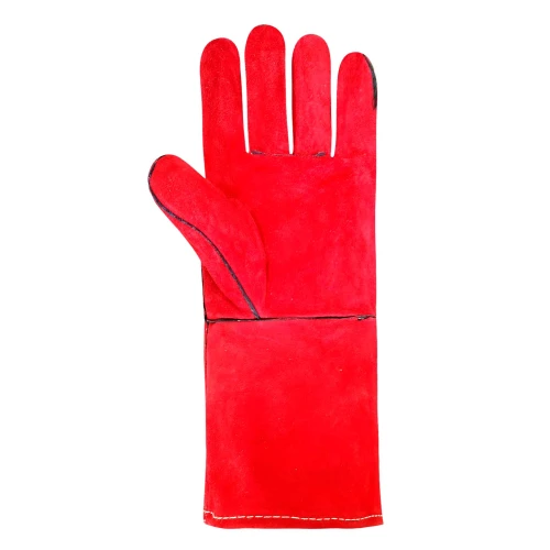 Перчатки краги сварочные SeVen 69246 красные с подкладкой (XL)