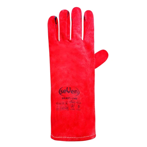 Рукавички краги зварювальні SeVen 69246 червоні з підкладкою (XL)