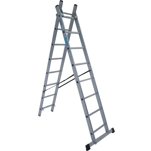 Лестница ELKOP VHR Trend 2x8 алюминиевая, 2 секции, 8 ступеней (37494)