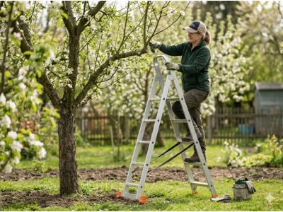Як безпечно використовувати драбини та стрем’янки під час весняної обрізки